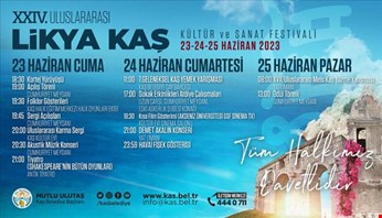 Uluslararası Likya Kaş Kültür ve Sanat Festivali başlıyor